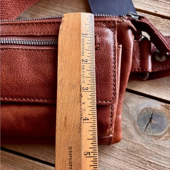 SPIKES & SPARROW LEATHER HIP BAG OREGON - BRANDY COGNAC - Picture 11 of 12